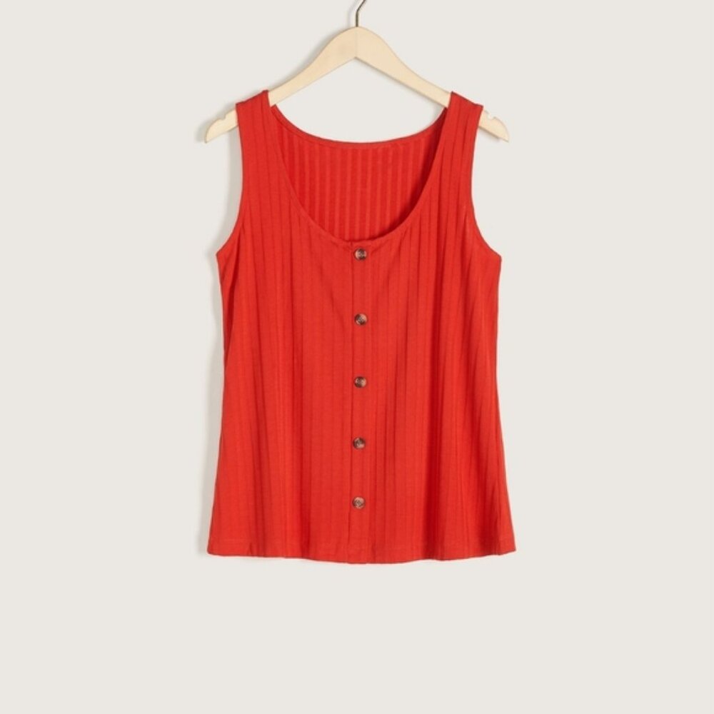 🎉 PM EDITOR PICK🤩Solid ribbed A-Line Tank Top